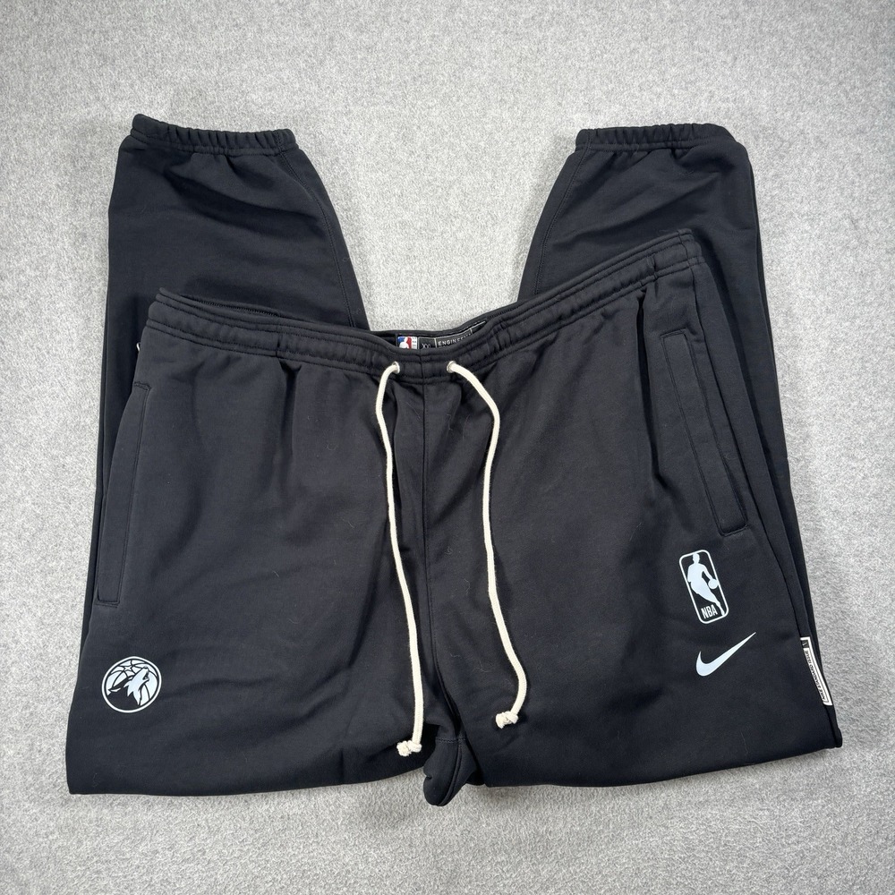 Nike Dri-fit Men's Minnesota Timberwolves NBA Team Issued Sweatpants Black XXL‎